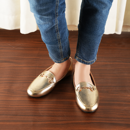 Classic Golden Loafers