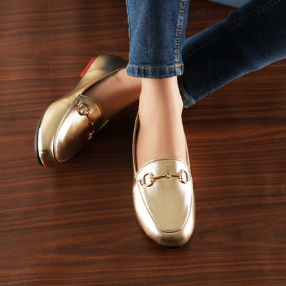 Classic Golden Loafers