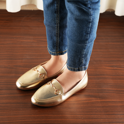 Classic Golden Loafers